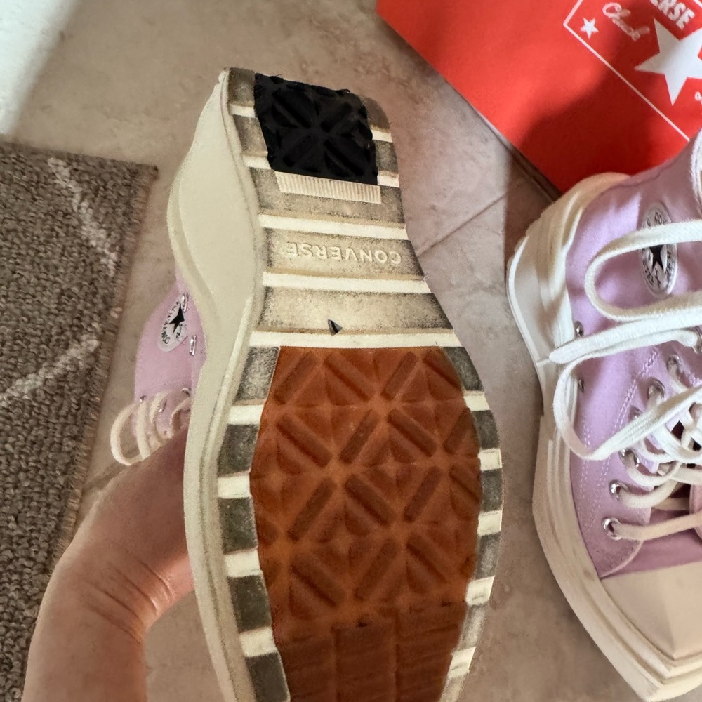 Converse Women's Lilac High-Top Platform Sneakers - Picture 9 of 12
